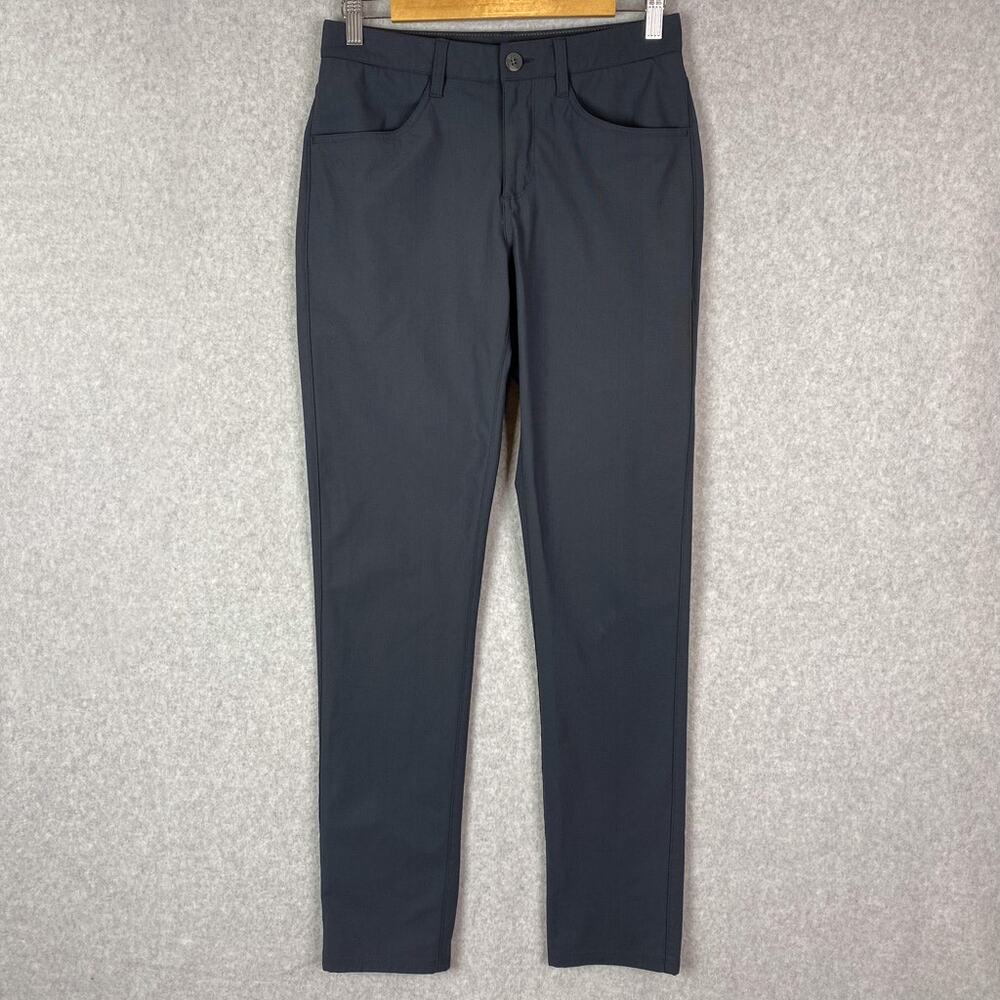 Vuori Mens 28 Meta Pant Athletic Slim Fit in Charcoal